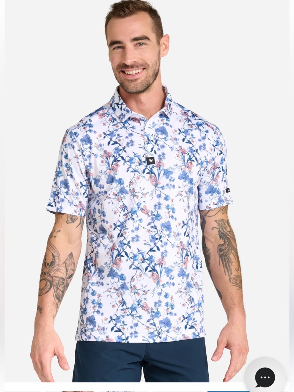 Bad Birdie Core Performance Polo Floral - Picture 3 of 13